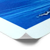 Poster Serene Blue Wave Splashes (Coin)