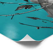 Poster Serene Botanical Wall Art - Portrait avec Vibrant (Coin)