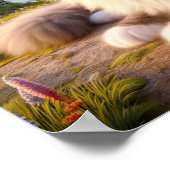 Poster Serene Calico Chat dans une campagne paisible (Coin)