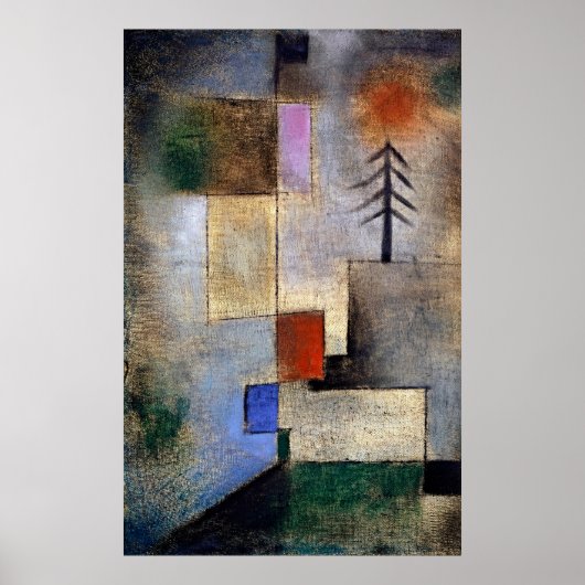 Poster Serene Fir Trees par Paul Klee - Art Abstrait (Devant)