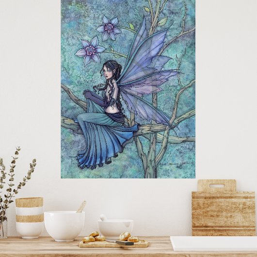 Poster Serene Garden Fairy Imaginaire Aquarelle Art (Cuisine)