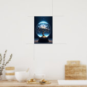 Poster Serene Glissant Lotus Globe Art (Cuisine)