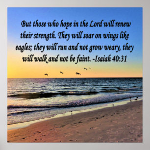 POSTER SERENE ISAIAH 40:31 CONCEPTION DE SCRIPTURE