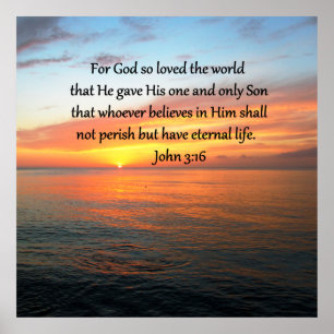 POSTER SERENE JOHN 3:16 PHOTO DE SUNRISE