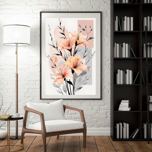 Poster Serene Lily Blooms