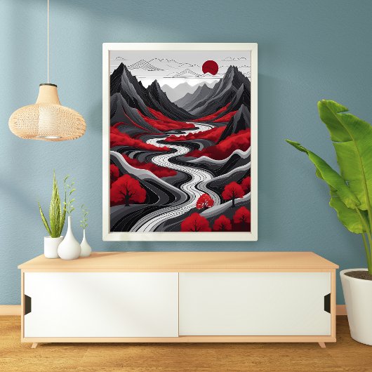 Poster Serene Mountain Serenity