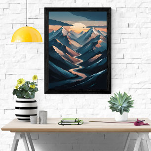 Poster Serene Mountain Sunset