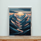 Poster Serene Mountain Sunset