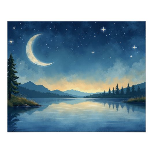Poster Serene Nightscape (Devant)