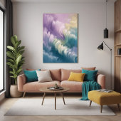 Poster Serene Pastel Abstrait Wave Dreamy Wall Art