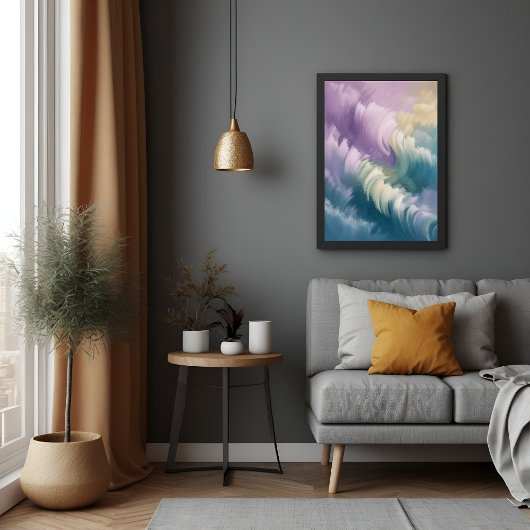 Poster Serene Pastel Abstrait Wave Dreamy Wall Art