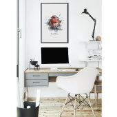 Poster Serene Robin, personnalisée