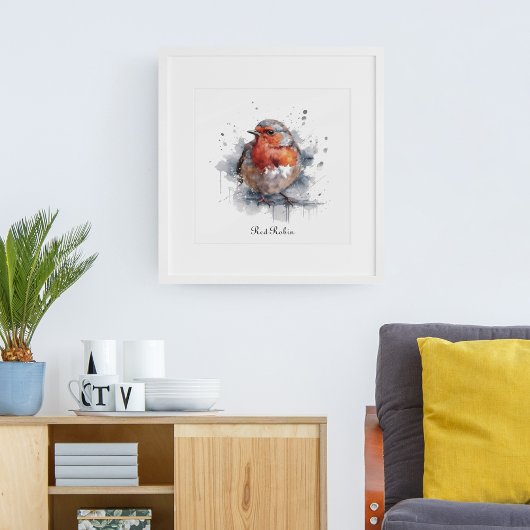 Poster Serene Robin, personnalisée