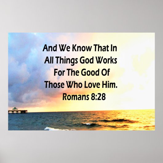 POSTER SERENE ROMANS 8:28 SCRIPTURE VERSE (Devant)