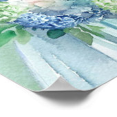 Poster Serene Seafoam, Bridal Cascading Bouquet 1, (Coin)