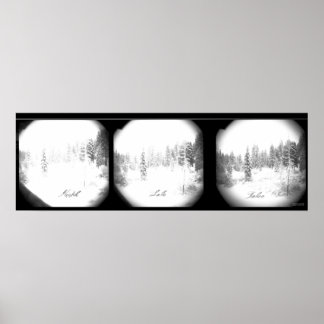 Poster Serene Sierra Snowstorm