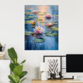 Poster Serene Water Lily Pond Art (Bureau à domicile)
