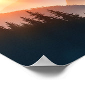 Poster Serene Watercolor Mountain Landscape Wall Art (Coin)