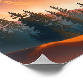 Poster Serene Watercolor Mountain Landscape Wall Art (Coin)