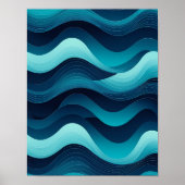 Poster Serene Waves Art Abstrait (Devant)