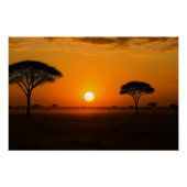 Poster Serengeti Coucher de soleil (Devant)