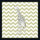 Poster Serengeti Safari Chevron avec Pop Art Giraffe<br><div class="desc">Mod Chevron motif dans la palette de couleurs Safari Moods d'Emporio Moffa, avec la girafe pop art sur un côté.</div>