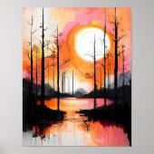Poster Sérénité au coucher du soleil (Devant)