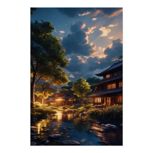 Poster Sérénité au crépuscule (Devant)