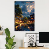 Poster Sérénité au crépuscule (Bureau à domicile)