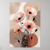 Poster Sérénité Coquelicot Rosé (Devant)