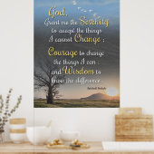 Poster Sérénité, Courage et Sagesse (Cuisine)