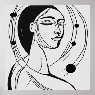 Poster Sérénité dans les lignes : Minimalisme contemporai