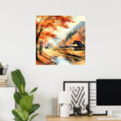 Poster Sérénité d'automne (Bureau à domicile)