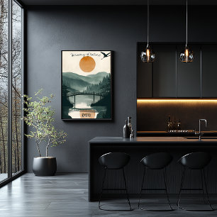 Poster Sérénité de Kyoto - Réflexions du jardin Zen