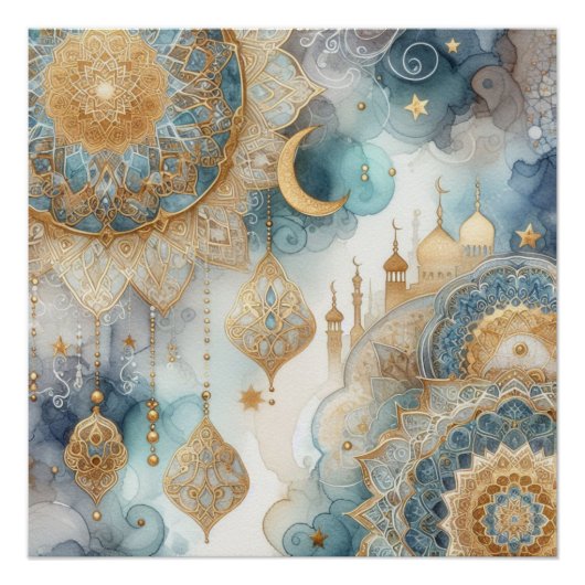Poster Sérénité de la mosquée pour le Ramadan (Devant)