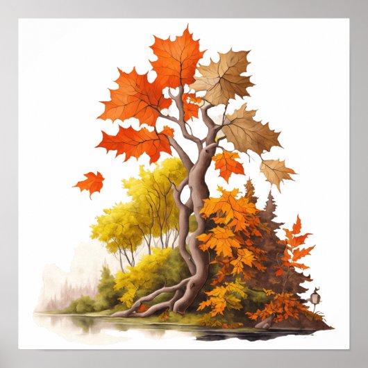 Poster Sérénité de la saison automnale (Devant)