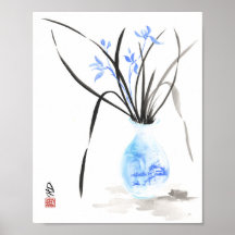 Sérénité de l'orchidée bleue