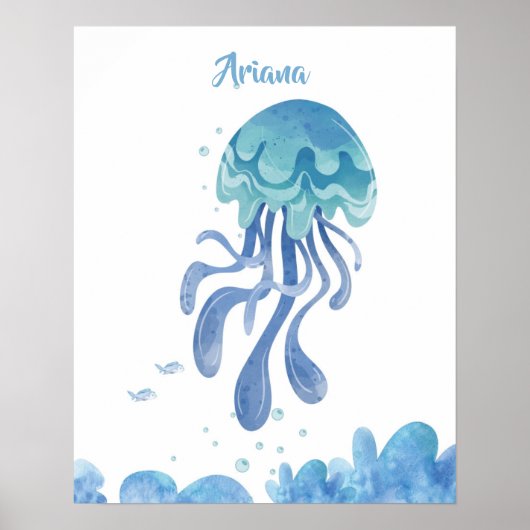 Poster Sérénité de méduses personnalisable (Devant)