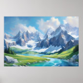 Poster Sérénité des montagnes Nature paisible (Devant)