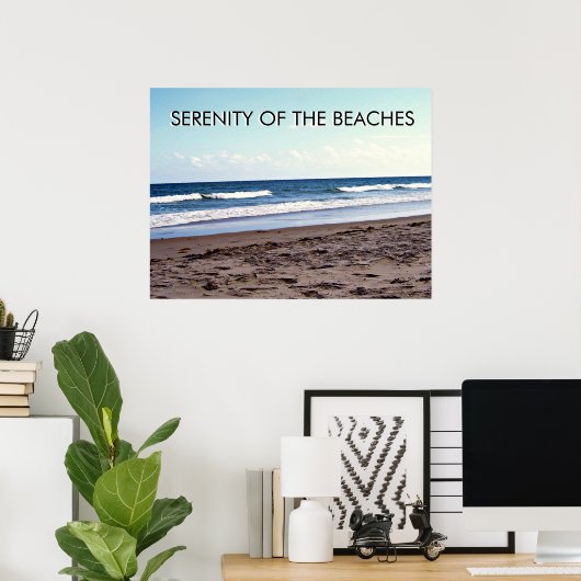 Poster Sérénité des scènes côtières de plage (Bureau à domicile)