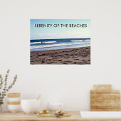 Poster Sérénité des scènes côtières de plage (Cuisine)