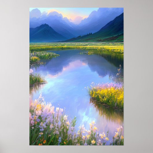 Poster Sérénité en vert (Devant)