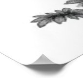 Poster Sérénité Falls : Cascade Charcoal Art (Coin)