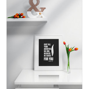 Poster Sérénité fidèle : Inspirationnel 1 Pierre 5:7