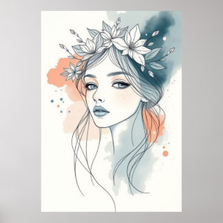 Poster Sérénité Florale