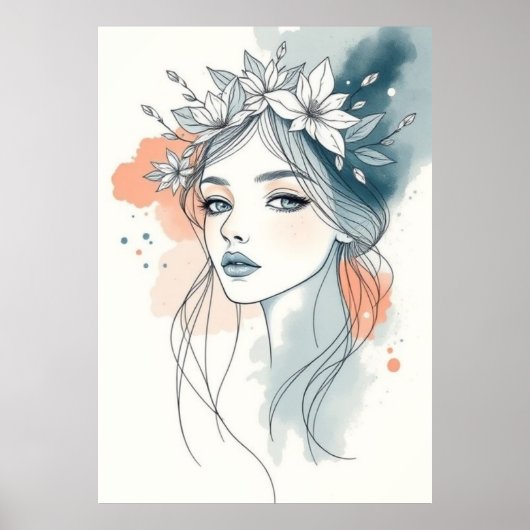 Poster Sérénité Florale (Devant)