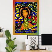 Poster Sérénité Joyeuse : Une Célébration de la Paix Inté (Bureau à domicile)