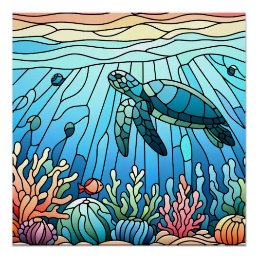 Poster Sérénité océanique (Devant)