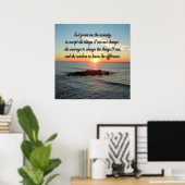 POSTER SÉRÉNITÉ PAISIBLE PRIÈRE OCEAN SLEVER (Bureau à domicile)