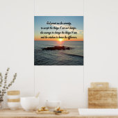 POSTER SÉRÉNITÉ PAISIBLE PRIÈRE OCEAN SLEVER (Cuisine)